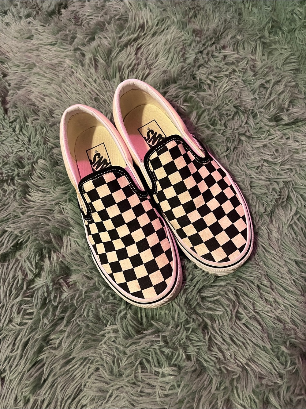 Vans Checkerboard Slip-On Sneakers - like new